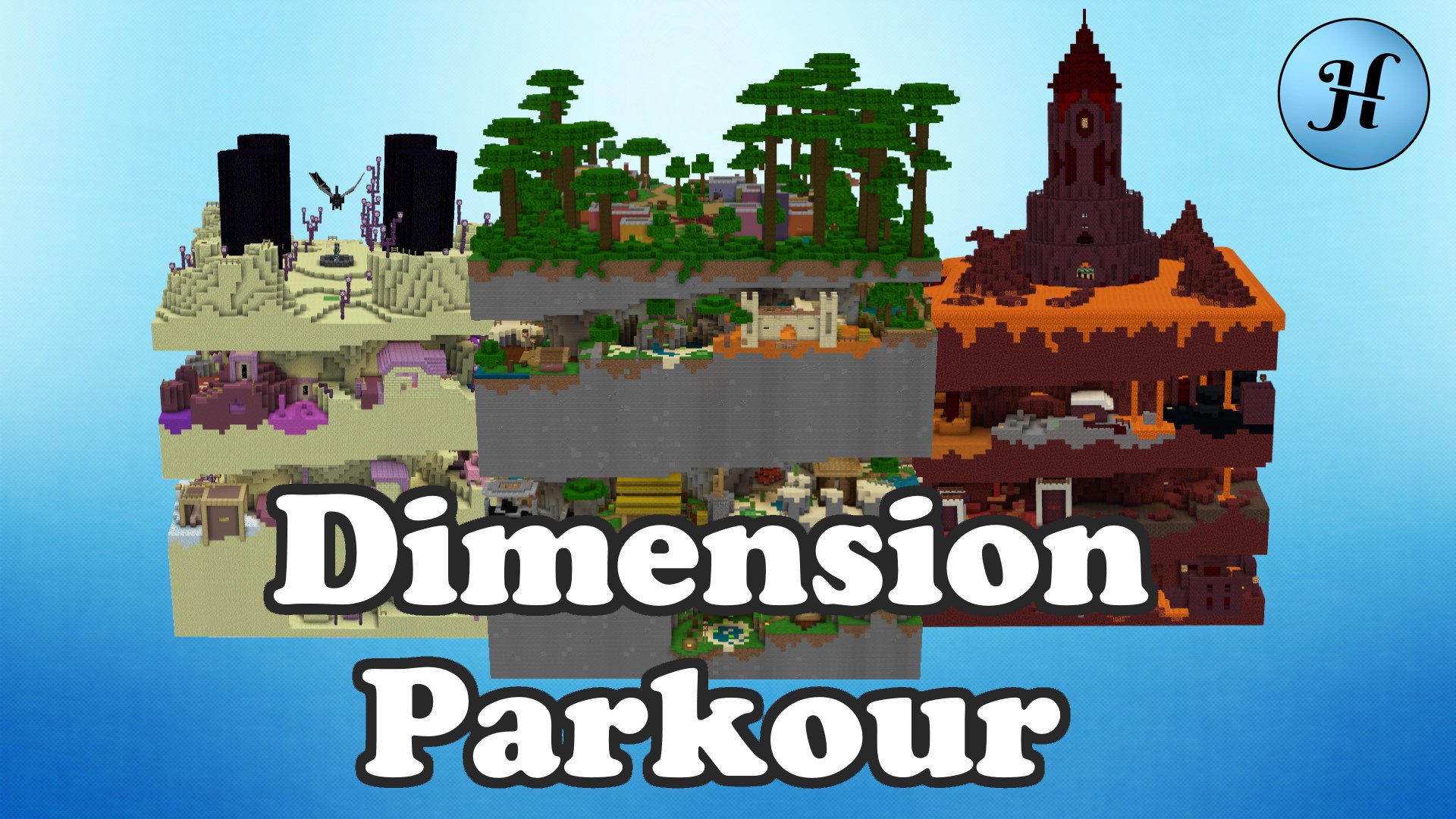 Herunterladen Dimension Parkour zum Minecraft 1.15.2